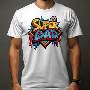 Super-Dad-T-Shirt-2.webp Super Dad T-Shirt, Father's Day Gift Idea, Comic Book Style Superhero Dad, Fun Graphic Tee for Dads, Cool Dad