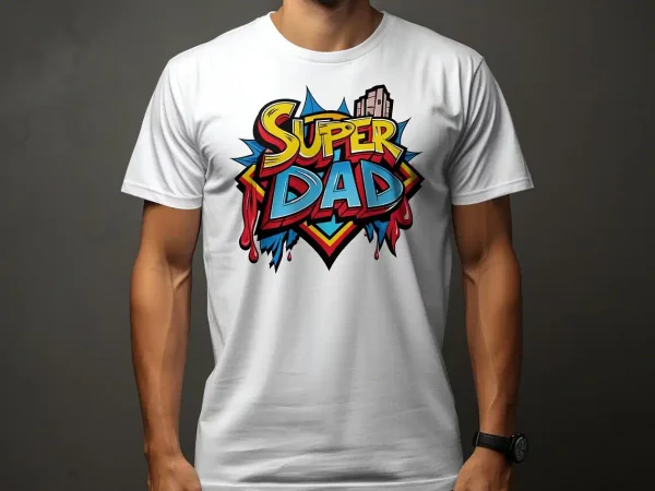 Super Dad T-Shirt, Father's Day Gift Idea, Comic Book Style Superhero Dad, Fun Graphic Tee for Dads, Cool Dad