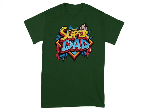 Super Dad T-Shirt, Father's Day Gift Idea, Comic Book Style Superhero Dad, Fun Graphic Tee for Dads, Cool Dad