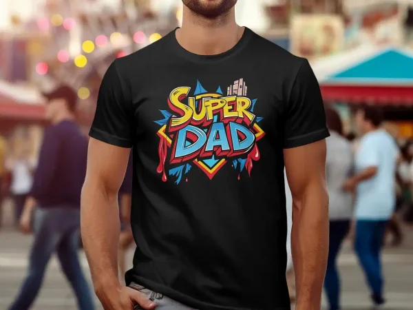 Super Dad T-Shirt, Father's Day Gift Idea, Comic Book Style Superhero Dad, Fun Graphic Tee for Dads, Cool Dad