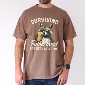 Surviving-Fatherhood-One-Beer-At-A-Time-2.jpg Stepdad Shirt, Fathers Day Gifts For Stepdad, Bonus Dad T shirt from Daughter, Funny Gifts For Bonus Dad, Stepdad Tee, Father's Day Shirts
