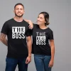 The Boss The Real Boss T Shirt, Set Couple matching T-shirt set The Real Boss Shirt Tees  Boss Couple T Shirt, Couple gift