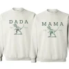 Two Rex Mommy and Me Crewneck, Dinosaur Custom Rex Sweatshirt, Mother's Day, Father's Day, Couple Matching Sweatshirt, The Best Family Holiday Gift