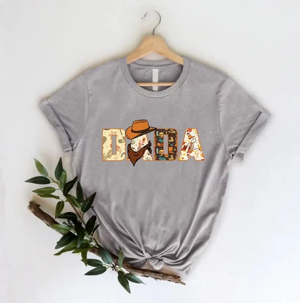 Western Cowboy Dada Shirt, Fathers Day Gift, Country Daddy Shirt, Western Dad T-shirt, Howdy Dad T-Shirt, Western Rodeo Dad Themed Birthday Gift