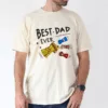 Best Dad Ever Superhero Shirt, Personalized Kids Names Gift T-Shirt - The Best Father's Day Gift