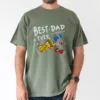 Best Dad Ever Superhero Shirt, Personalized Kids Names Gift T-Shirt - The Best Father's Day Gift