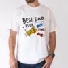 Best Dad Ever Superhero Shirt, Personalized Kids Names Gift T-Shirt - The Best Father's Day Gift