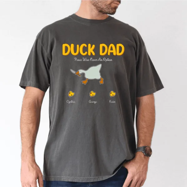 Duck Dad Shirt, Add Kids' Names, Cute Matching Family Tee