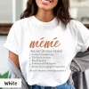 Grandma Definition T-Shirt, Meme Gifts Grandma, Memere Gift, Grandmother Tee