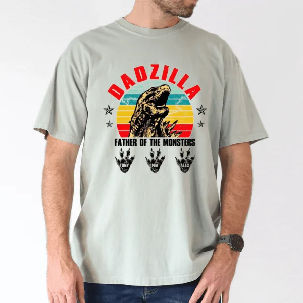 personalized-dadzilla-tee-retro-monster-dad-with-kids-names-1-1.png Personalized Dadzilla Tee, Retro Monster Dad with Kids' Names - The Best Father's Day Gift