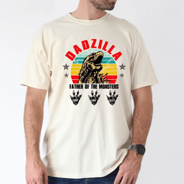 personalized-dadzilla-tee-retro-monster-dad-with-kids-names-4-1.png Personalized Dadzilla Tee, Retro Monster Dad with Kids' Names - The Best Father's Day Gift