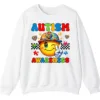 5.0 Autism Awareness Smiley Face Sweatshirt, Cute Happy Face Neurodiversity Crewneck