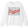 5.0 Baseball Terms Sweatshirt - Typographic Word List Crewneck Gift