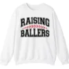 5.0 Raising Ballers Sweatshirt, Baseball Mom Crewneck, Softball Game Day Pullover, Sports Parent Gift