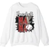 5.0 Baseball Mama Red Glitter Leopard Lightning Sweatshirt, Game Day Sports Mom Pullover, Distressed Grunge Design Crewneck