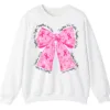 5.0 Breast Cancer Awareness Pink Ribbon Bow Sweatshirt, Together We Fight, Together We Win