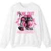 Pink Out Football Game Day Sweatshirt, Breast Cancer Awareness Cheerleading Pink Football Crewneck