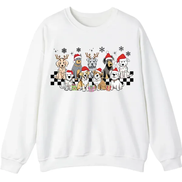 Christmas Dog Breed Sweatshirt, Funny Holiday Dog Mom Gift Pet Lover Crewneck