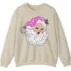 Sparkly Pink Disco Santa Claus Sweatshirt