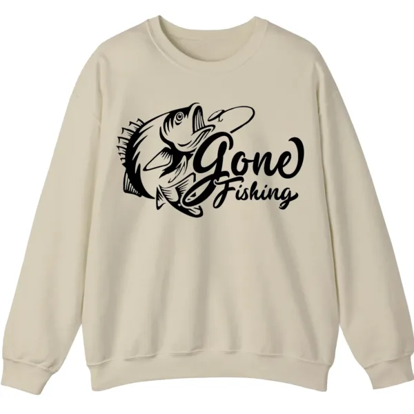 5.1 "Gone Fishing" Crewneck Sweatshirt - Classic Bass Graphic Apparel