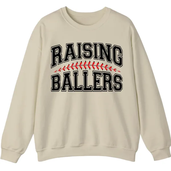 5.1 Raising Ballers Sweatshirt, Baseball Mom Crewneck, Softball Game Day Pullover, Sports Parent Gift