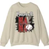5.1 Baseball Mama Red Glitter Leopard Lightning Sweatshirt, Game Day Sports Mom Pullover, Distressed Grunge Design Crewneck