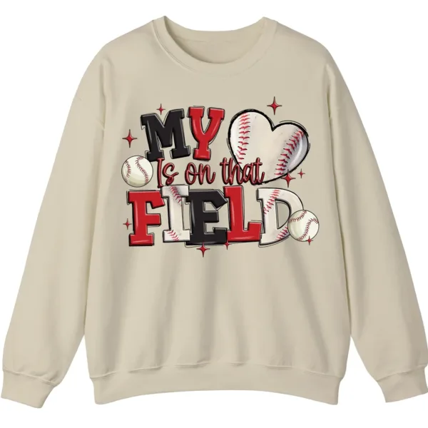 5.1 My Heart Is On That Field Baseball Crewneck Sweatshirt