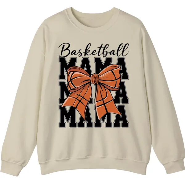 5.1 Basketball Mama Bow Crewneck Sweatshirt