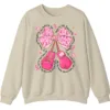 Together We Fight Pink Ribbon Boxing Gloves Crewneck Sweatshirt