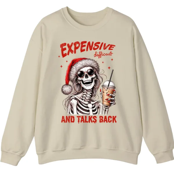 Expensive Difficult Skeleton Christmas Sweatshirt