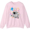 5.2 Astronaut Puzzle Piece Balloon Autism Awareness Sweatshirt, Spaceman Crewneck