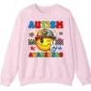 5.2 Autism Awareness Smiley Face Sweatshirt, Cute Happy Face Neurodiversity Crewneck