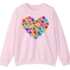 5.2 Colorful Puzzle Piece Heart Autism Awareness Sweatshirt, Jigsaw Heart Crewneck