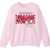 5.2 Distressed Checkered Baseball Mama Sweatshirt, Bow Pullover, Vintage Game Day Sports Mom Crewneck