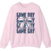 5.2 Game Day Baseball Bow Sweatshirt, Softball Star Ribbon Crewneck, Vintage Sports Fan Pullover