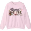 5.2 Baseball Mom Sweatshirt, Game Day Sports Mom Pullover, Leopard Pattern Crewneck