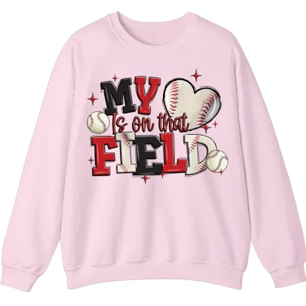 5.2 My Heart Is On That Field Baseball Crewneck Sweatshirt