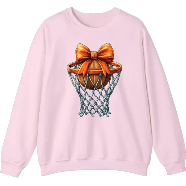 5.2 Game Day Basketball Lover Bow Crewneck Sweatshirt