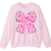 5.2 Breast Cancer Awareness Pink Ribbon Bow Sweatshirt, Together We Fight, Together We Win