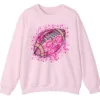 Pink Out Football Game Day Sweatshirt, Breast Cancer Awareness Cheerleading Pink Football Crewneck