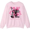 Pink Out Football Game Day Sweatshirt, Breast Cancer Awareness Cheerleading Pink Football Crewneck