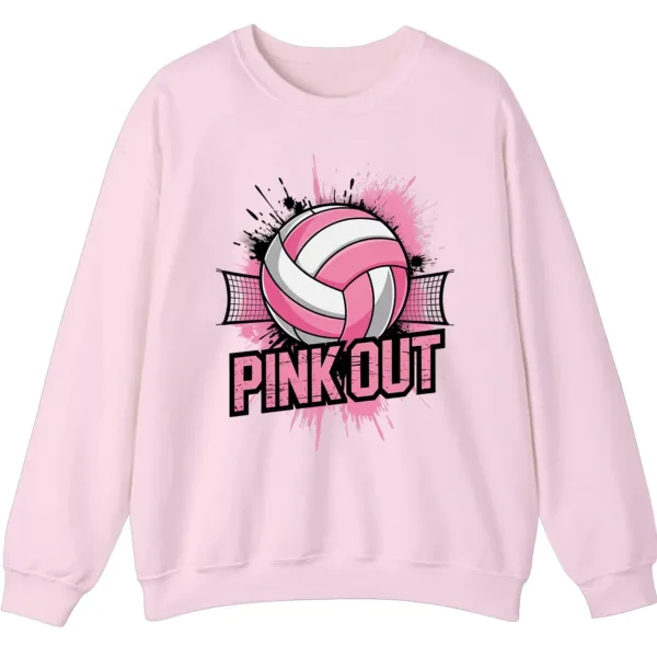 5.2 Volleyball Pink Out Gameday Sweatshirt, Breast Cancer Awareness Crewneck