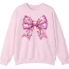 5.2 Pink Christmas Lights Bow Sweatshirt