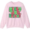 Merry And Bright Checkerboard Christmas Sweatshirt