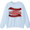 5.3 Baseball Red Stitches Typography Sweatshirt, Bold Game Day Fan Crewneck, Minimalist Sports Pullover