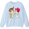 5.3 Feminine Glitter Baseball Bow Crewneck Sweatshirt Pink