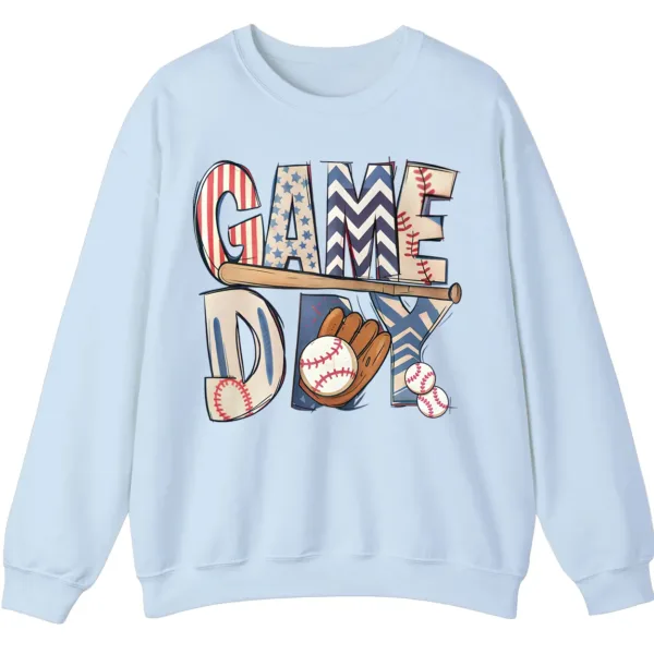 5.3 Game Day Baseball Patriotic USA Crewneck Sweatshirt