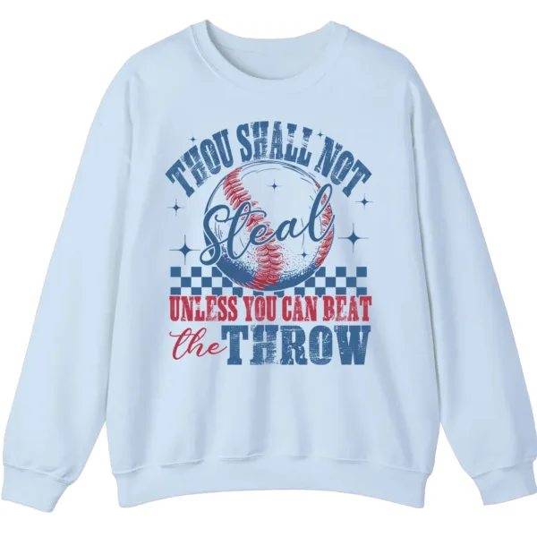 5.3 Thou Shall Not Steal Baseball Funny Crewneck Sweatshirt