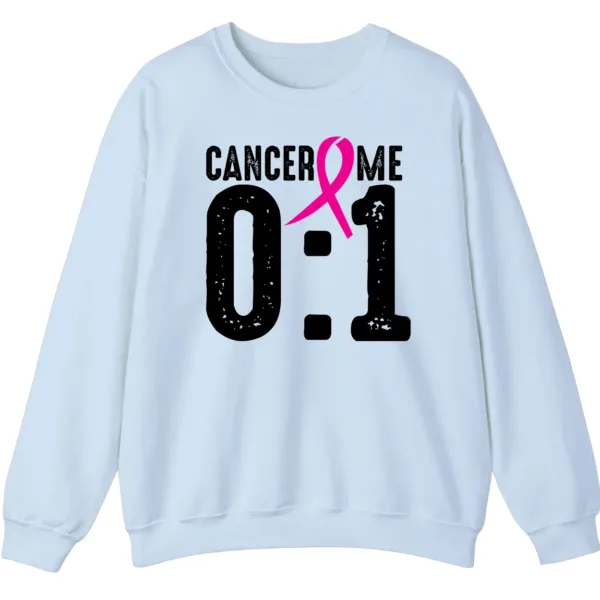 5.3 Cancer 0 Me 1 Pink Ribbon Survivor Crewneck Sweatshirt