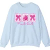 Pink Out Football Game Day Sweatshirt, Breast Cancer Awareness Cheerleading Pink Football Crewneck